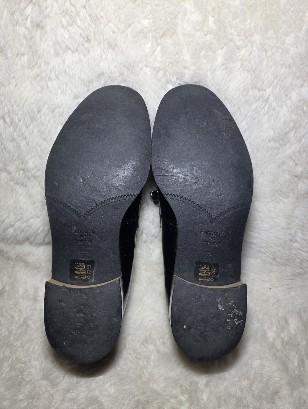 Karston France Black Patent Leather Tassel Loafers Womens 6.5 (EU 37) - Picture 7 of 8